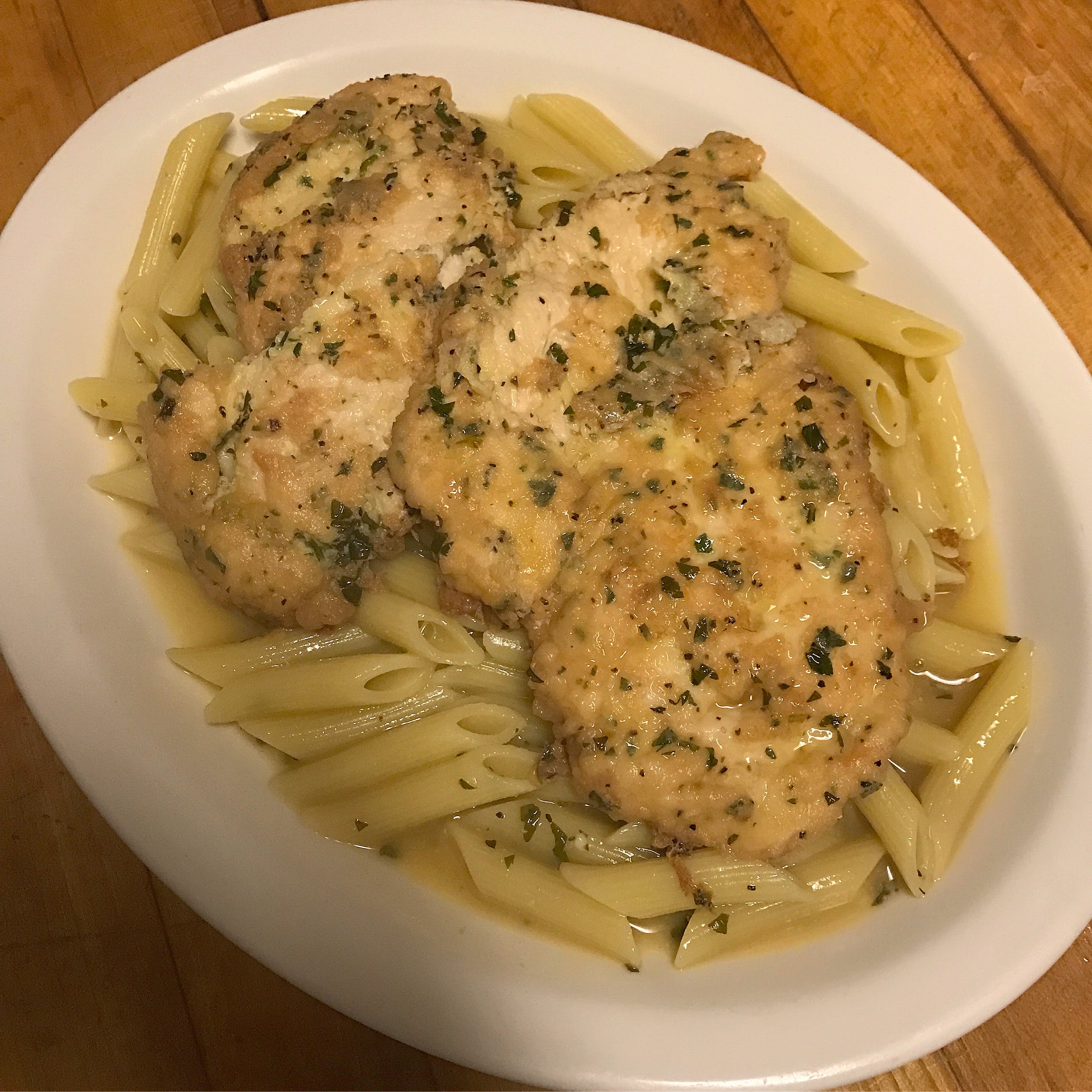 Order Chicken Francese - Entree food online from Rodolfo Pizzeria store, South Plainfield on bringmethat.com