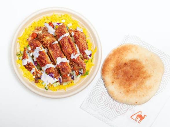 Order Crispy Chicken Basmati Rice Bowl food online from Naf Naf Grill store, Carmel on bringmethat.com