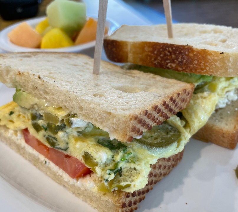 Order Javi’s Breakfast Sandwich food online from Monkey Business Cafe store, Fullerton on bringmethat.com