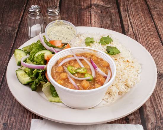 Order Chickpeas Platter food online from Masala Grill store, Louisville-Jefferson County on bringmethat.com