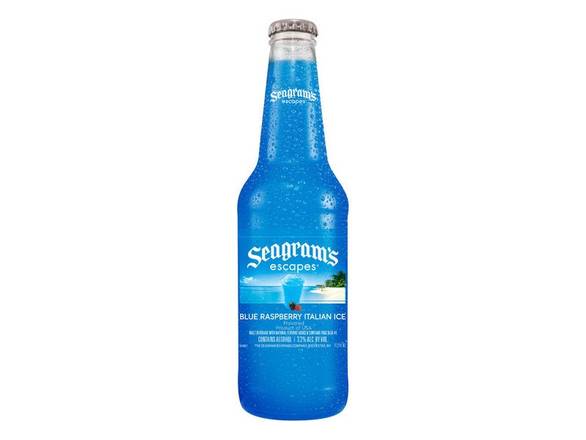 Order Seagram's Escapes Blue Raspberry Italian Ice  - 4x 11.2oz Bottles food online from Rayan Discount Liquors store, CHICAGO on bringmethat.com