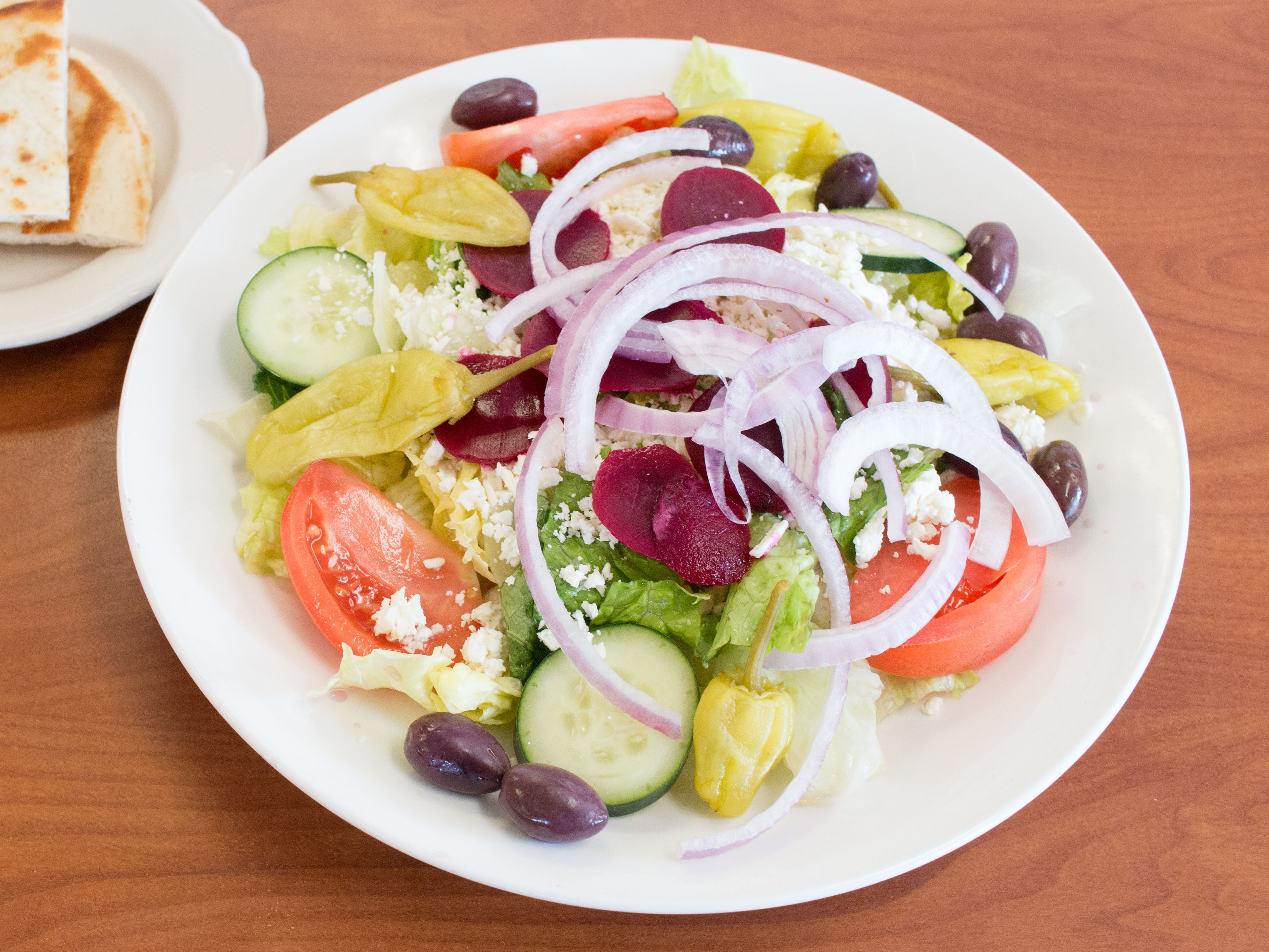 Order Greek Salad food online from Olympic Grill store, Center Line on bringmethat.com