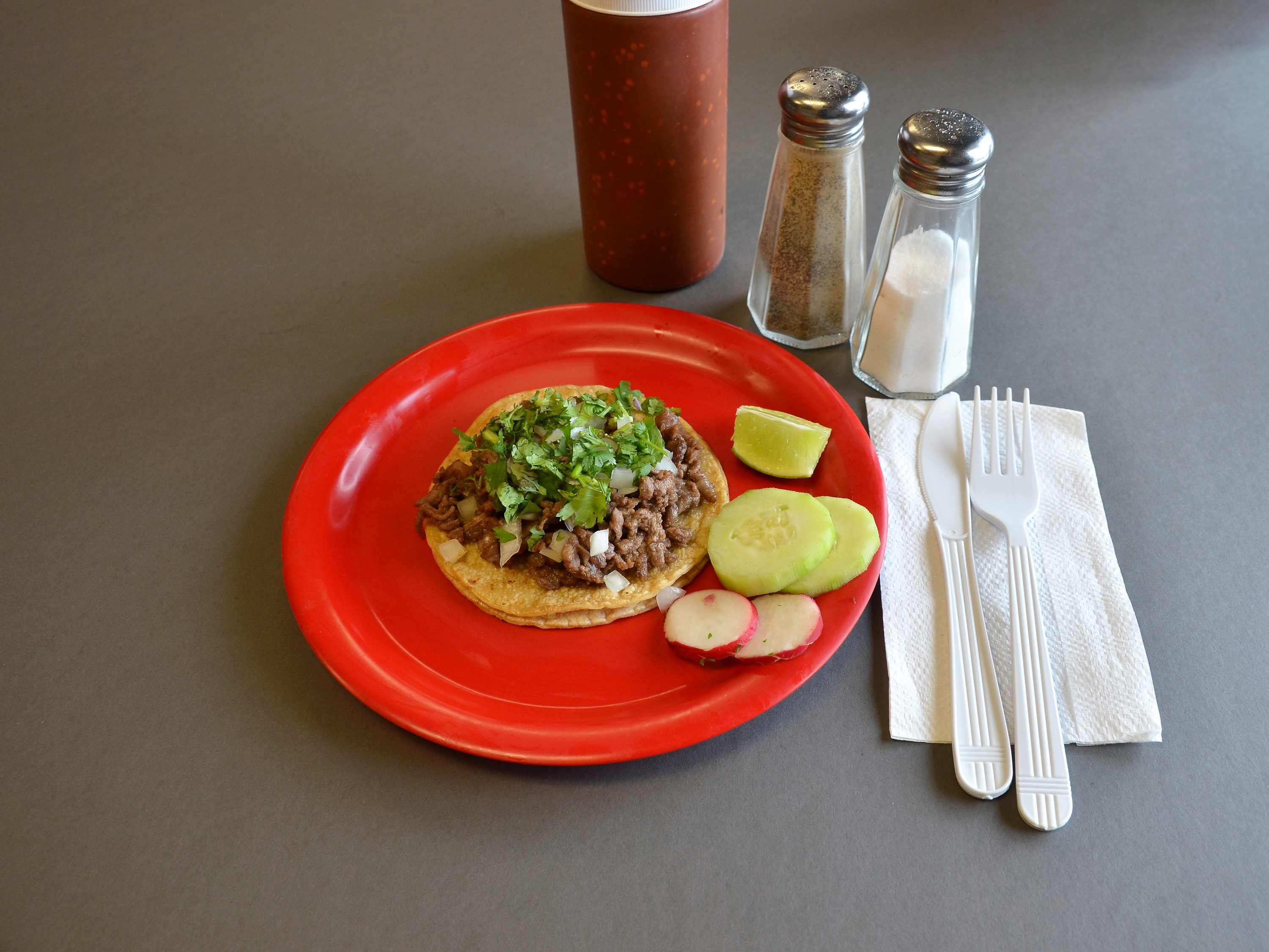Order Asada Taco food online from Las Brazas Taqueria store, Lafayette on bringmethat.com