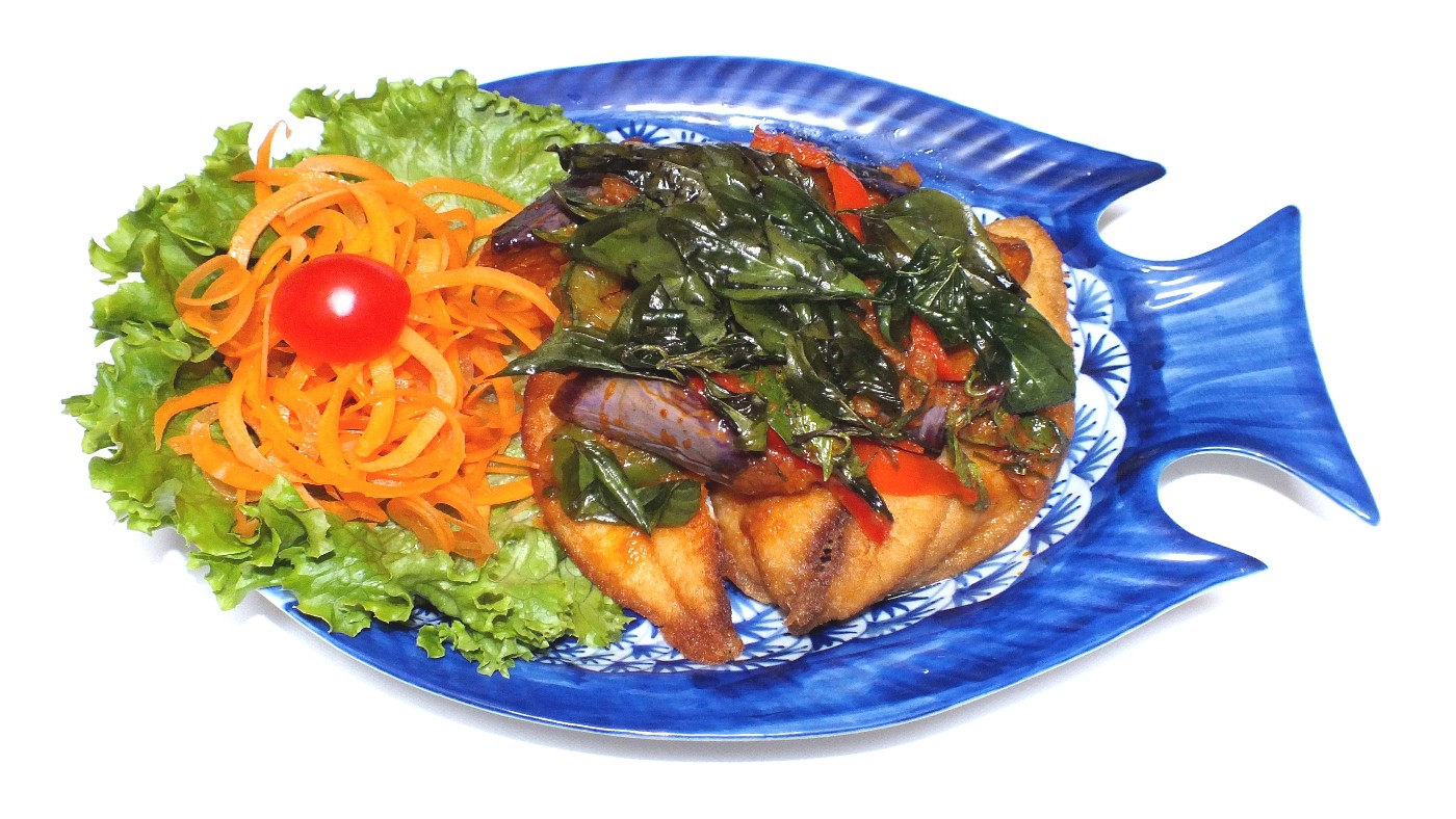 Order SF4. Pla Basil food online from Ruang Thai Restaurant store, Plano on bringmethat.com