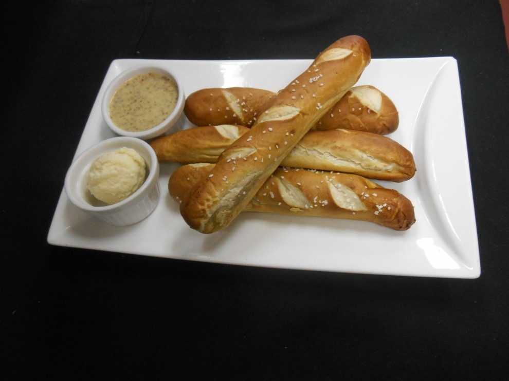 Order Baked Pretzel Twists food online from Emmett Brewing Company store, West Dundee on bringmethat.com