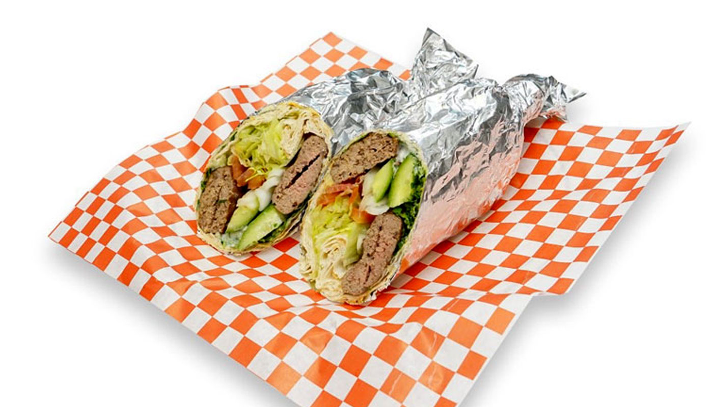 Order Beef Koobideh Wrap food online from M Cafe & Grill store, Lake Forest on bringmethat.com