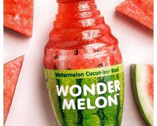 Order Wonder Melon Organic Watermelon Juice with Cucumber & Basil food online from Good As Burgers store, Atlanta on bringmethat.com