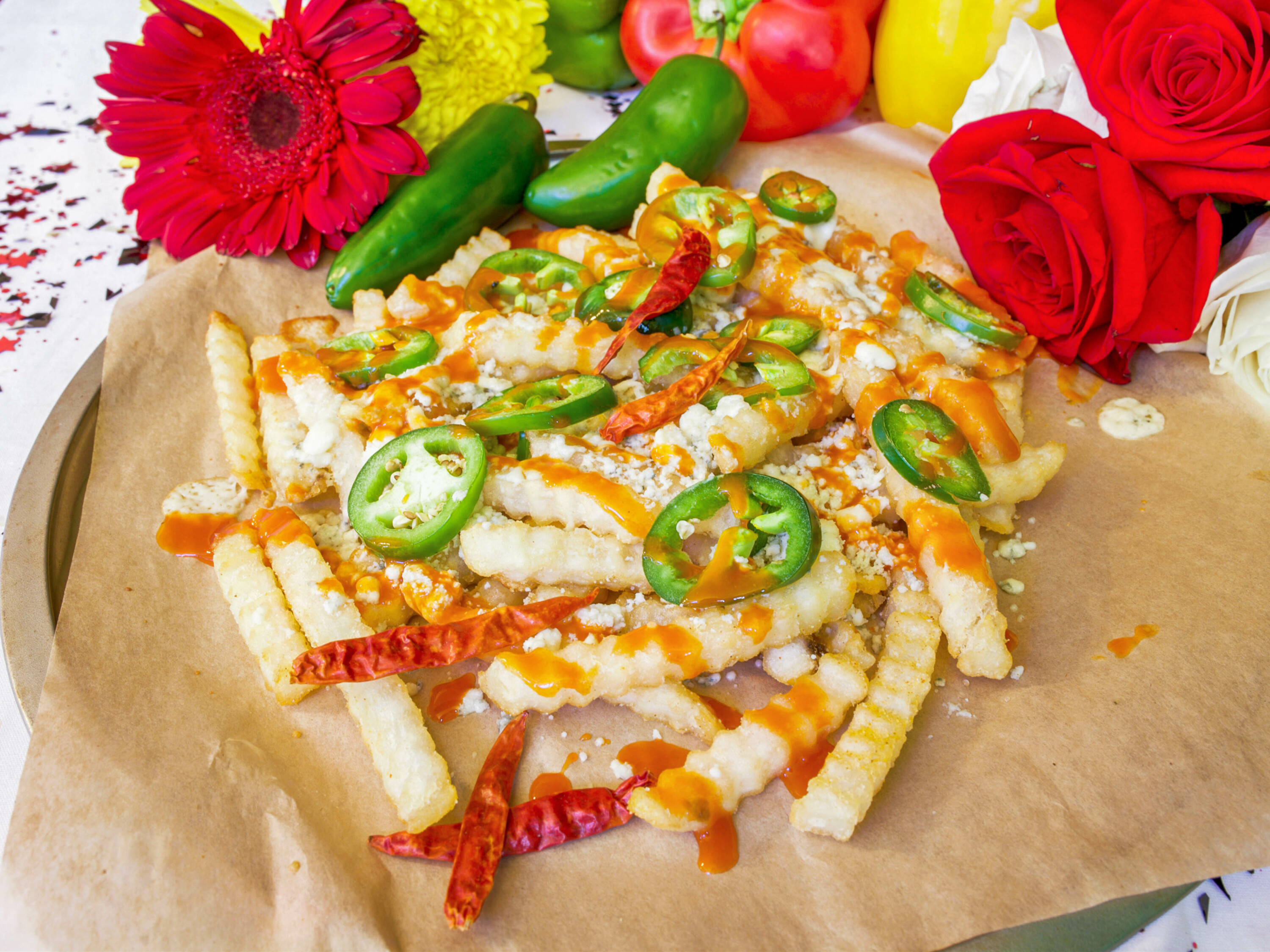 Order Buffalo Jalapeno Fire Fries food online from The Watering Bowl store, Denver on bringmethat.com
