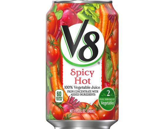 Order V8 Spicy Hot 11.5oz  food online from Moby Liquor store, Los Angeles on bringmethat.com