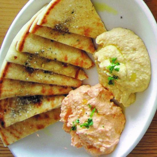Order Roasted Red Pepper Hummus food online from Athenian Grill store, Lexington on bringmethat.com