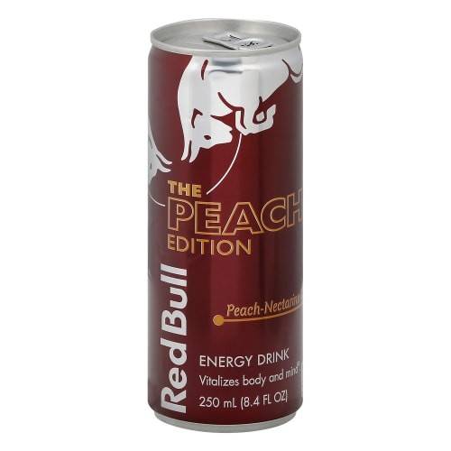 Order Red Bull · The Peach Edition Energy Drink (8.4 fl oz) food online from Mesa Liquor store, Mesa on bringmethat.com
