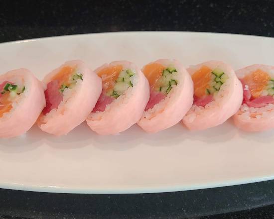 Order Pink Lady Roll (6pcs) food online from Pacific Rim Bistro store, Atlanta on bringmethat.com