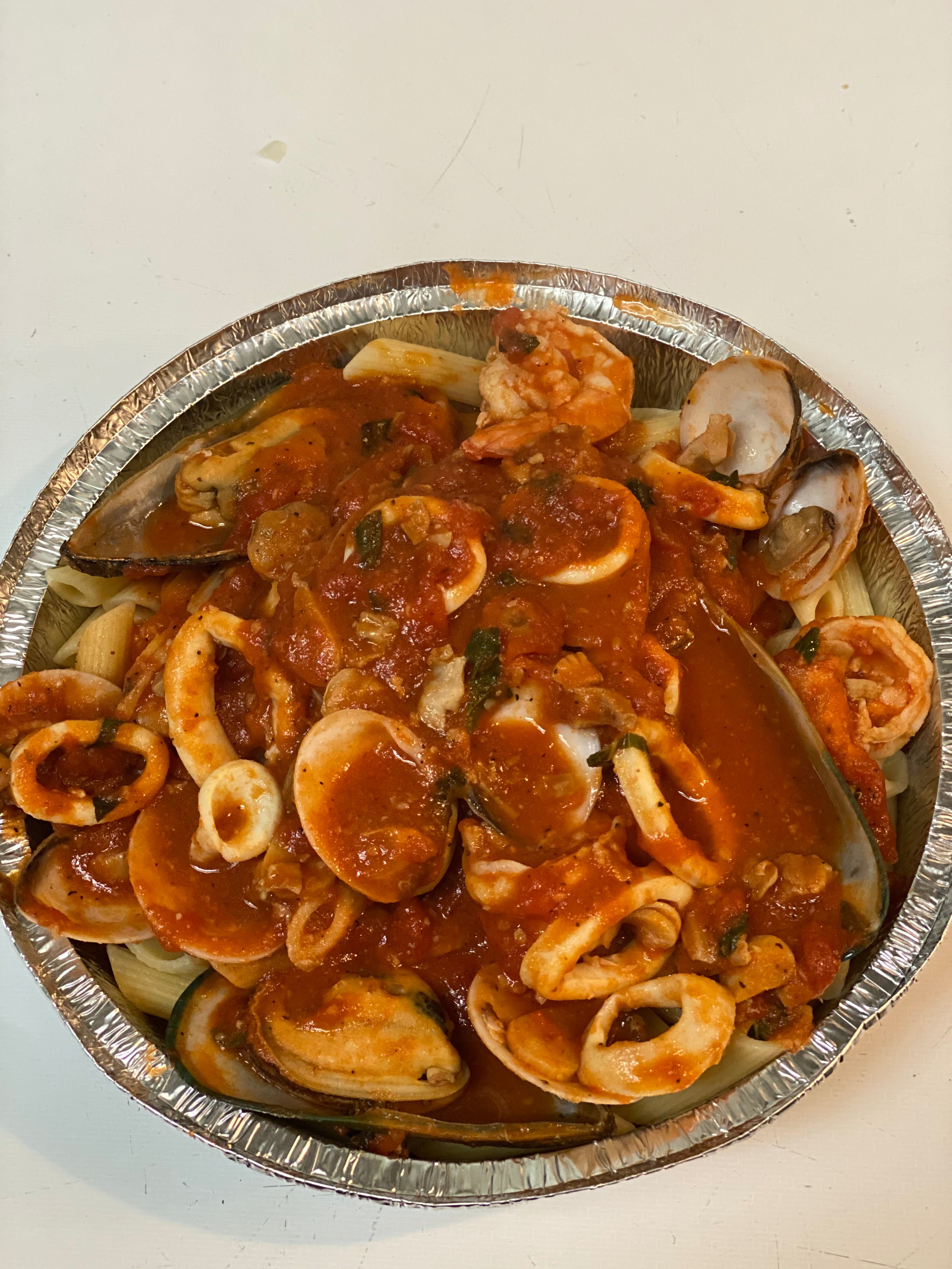 Order Frutti di Mare - Entree food online from Michelangelo's Pizza store, East Brunswick on bringmethat.com