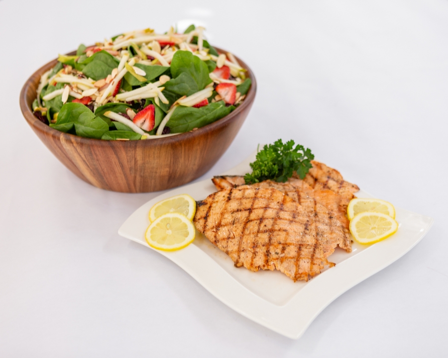 Order Grilled Salmon Family Meal for 4 food online from Fresh To Order - Midtown store, Atlanta on bringmethat.com