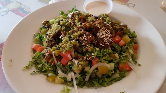 Order Falafel Salad food online from King Tut Restaurant store, Ft Worth on bringmethat.com
