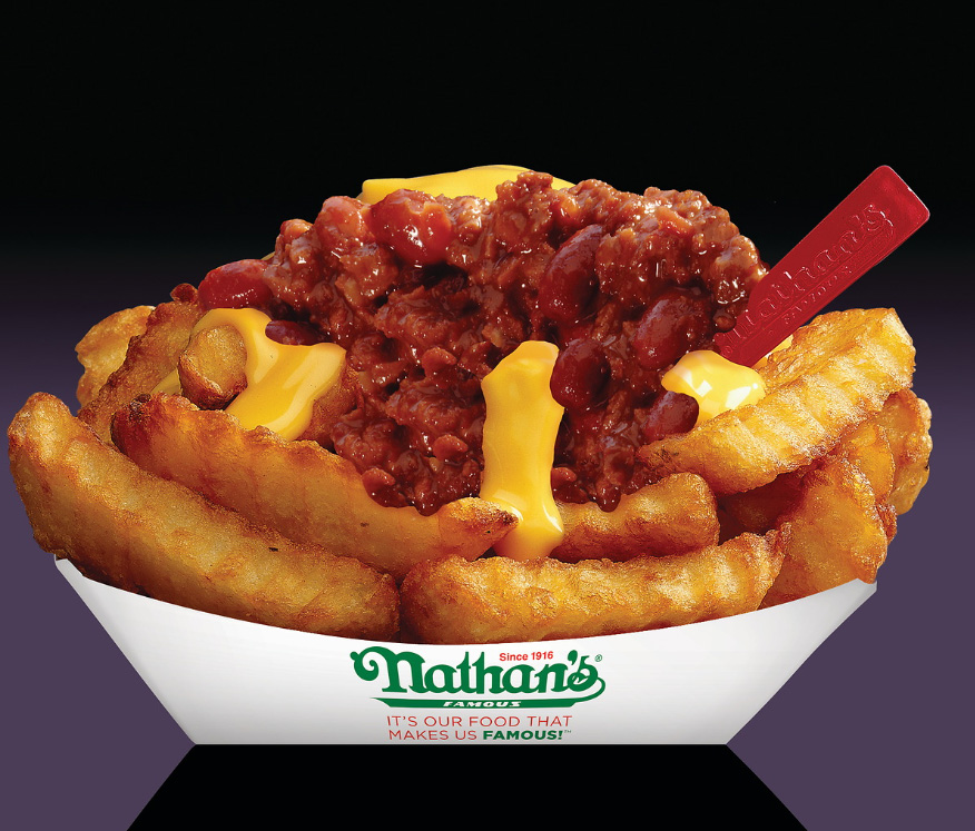 Order Chili Cheese Fries food online from Nathan Famous store, Westlake on bringmethat.com