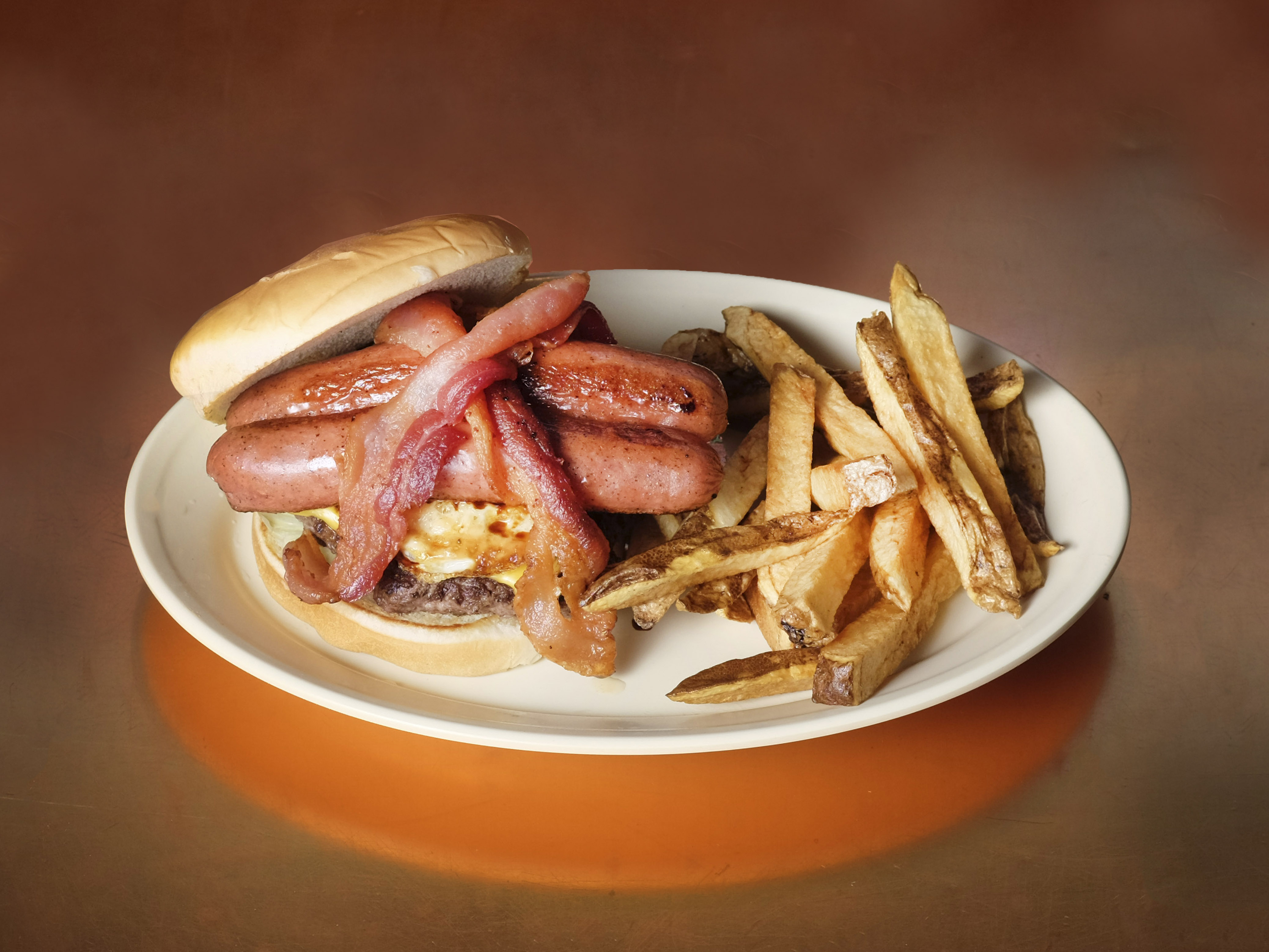 Order The Widow Maker Burger food online from Oasis Lounge store, Wichita on bringmethat.com