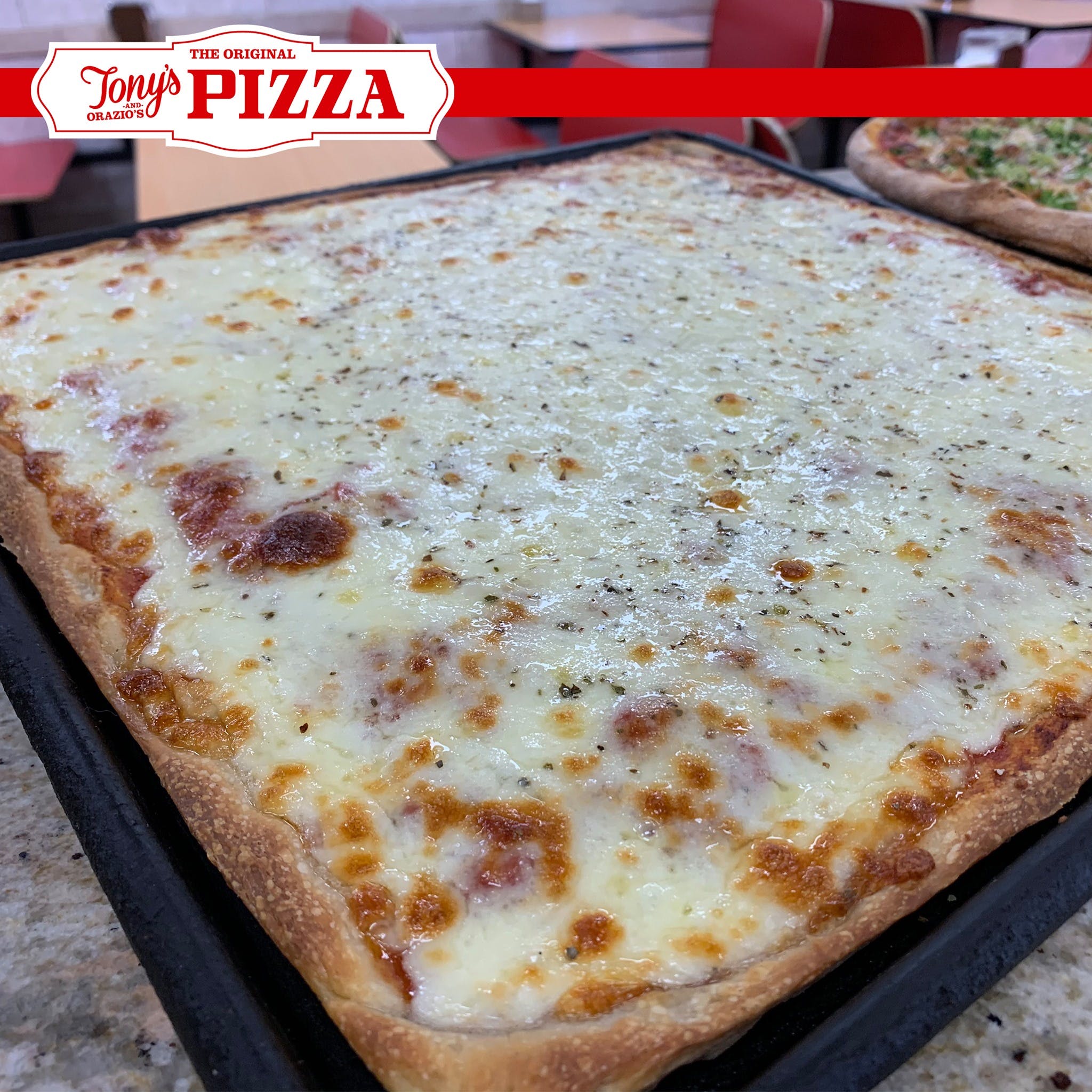 Order Sicilian Cheese Pizza - Square (12 Slices) food online from Tony's Pizza store, Brooklyn on bringmethat.com