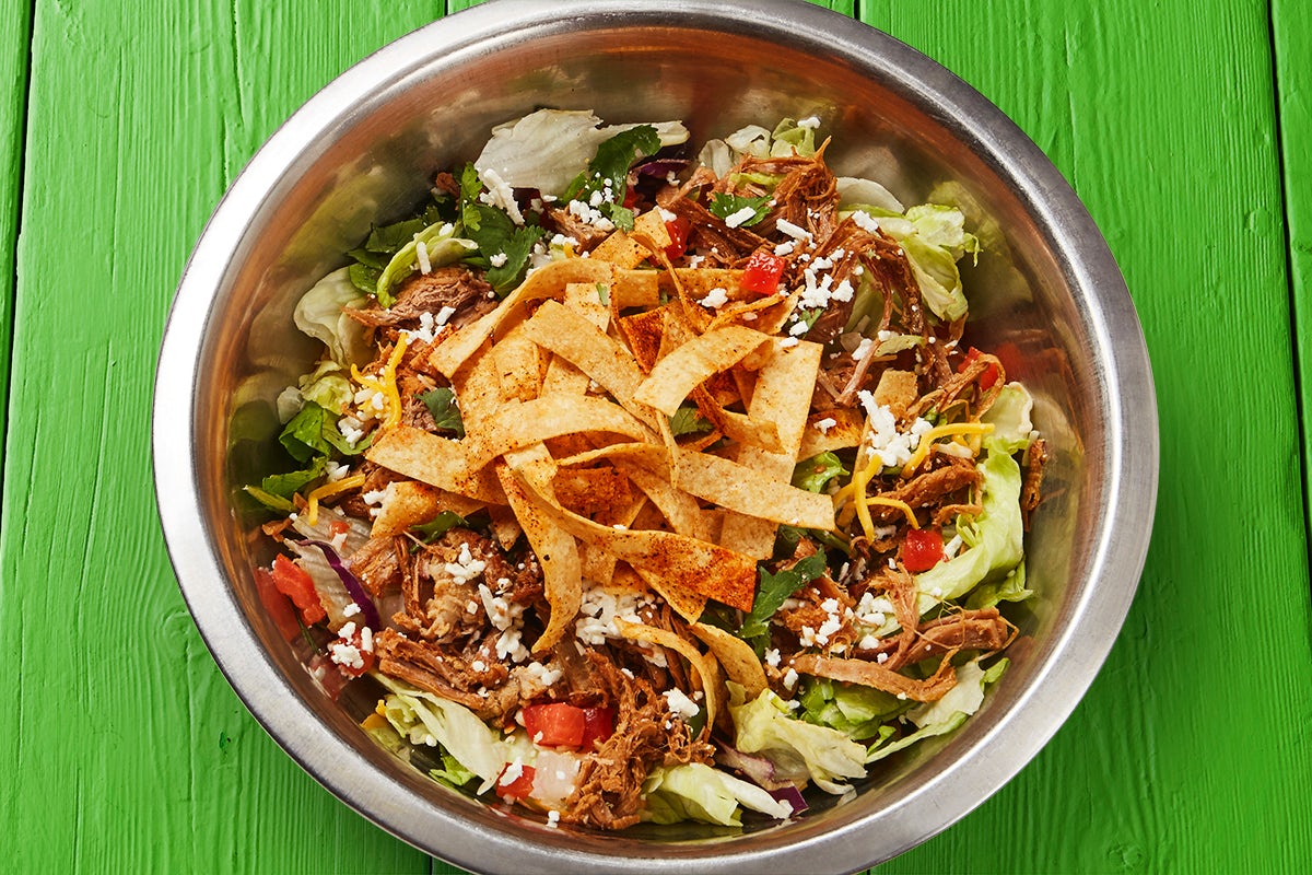 Order Shredded Brisket Salad food online from Fuzzy's Taco Shop store, Fort Worth on bringmethat.com