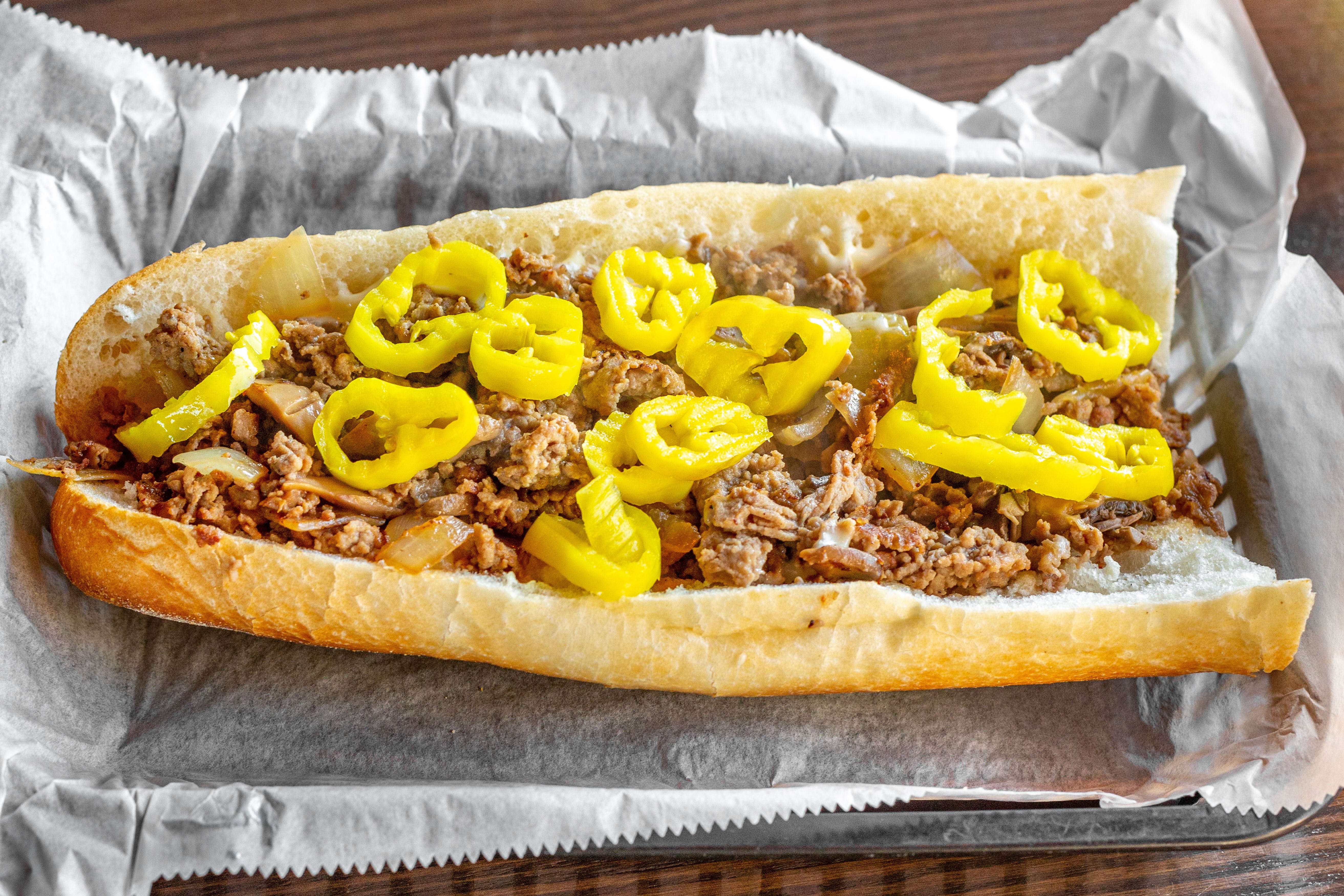 Order Cheese Steak - 10 oz. food online from King of Pizza store, Berlin on bringmethat.com