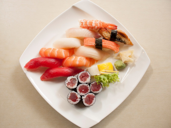 Order Sushi Deluxe Platter food online from Hanabi store, New York on bringmethat.com