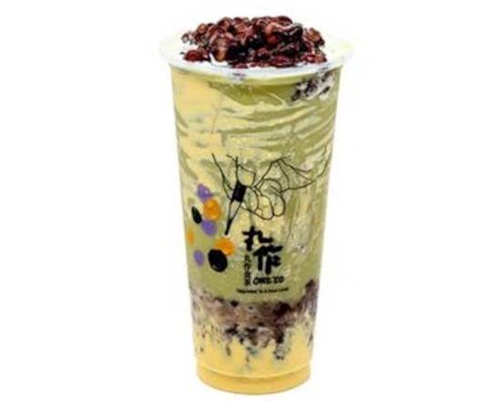 Order Brulee Red Bean Matcha Slush (Large) food online from One Zo store, Monterey Park on bringmethat.com