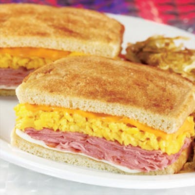 Order Ham & Eggs Breakfast Sandwich food online from Newport Quik Stop Cafe store, San Diego on bringmethat.com