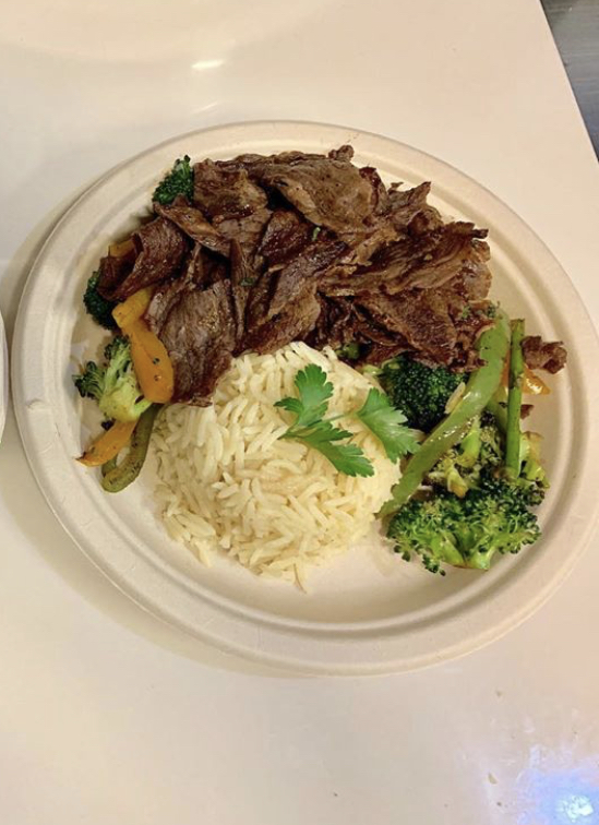 Order Steak Rice plate food online from Courtside Caffe store, Los Angeles on bringmethat.com