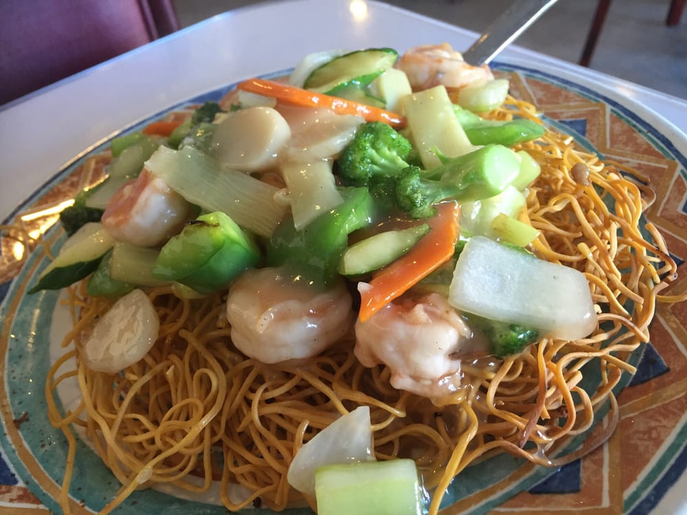 Order 2. Seafood Pan Fried Noodles food online from Jade cafe #2 store, San Francisco on bringmethat.com