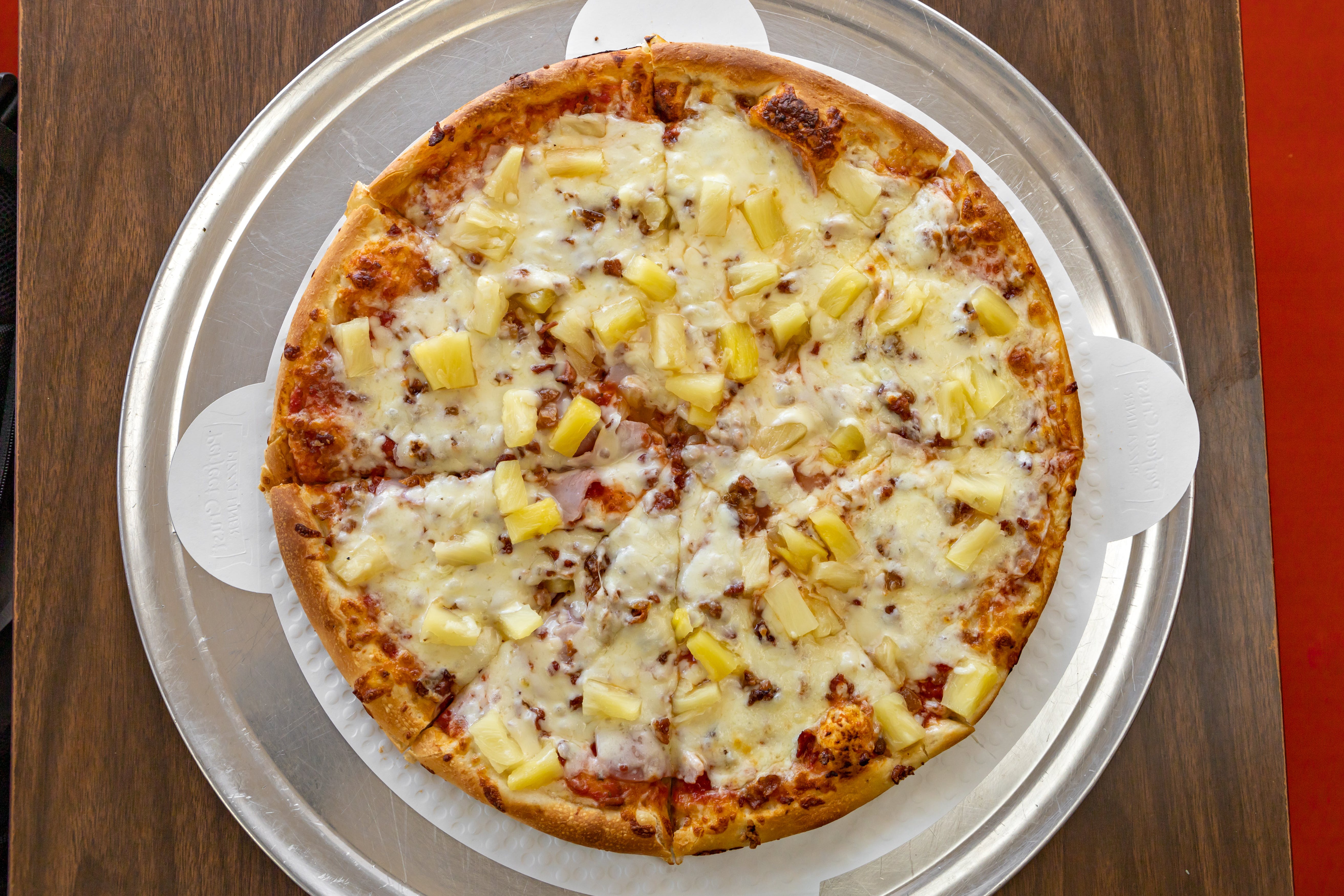 Order 105. Hawaiian Aloha Pizza - Small 10'' food online from Pizza Connection store, Quincy on bringmethat.com