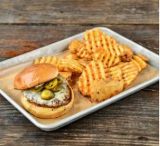 Order 11. The Kramer Burger food online from Ghost Dogs store, Columbus on bringmethat.com