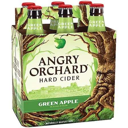 Order Angry Orchard Green Apple Cider 6 Pack 12 oz. Bottles food online from G & G Liquors store, Lawndale on bringmethat.com