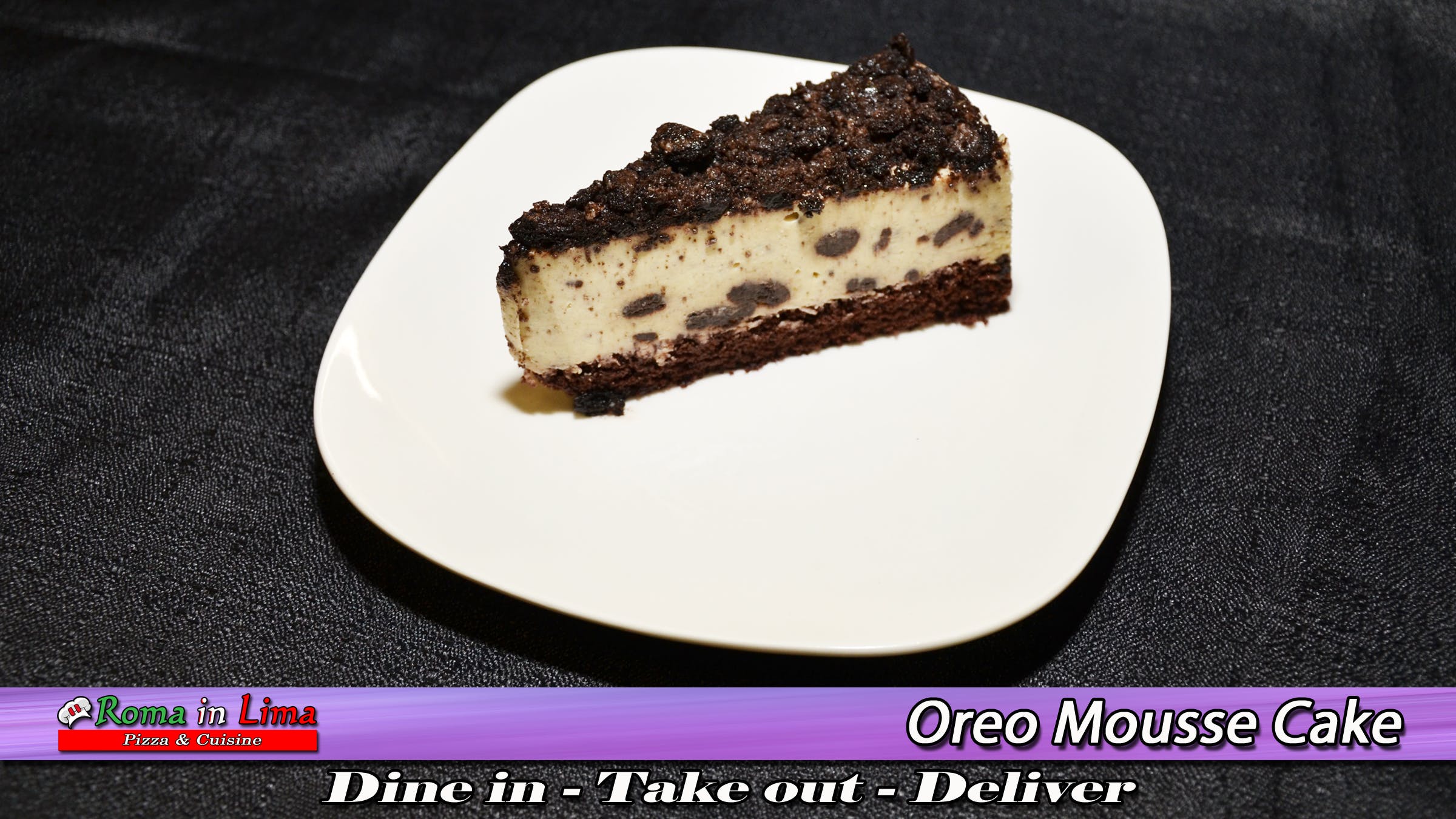 Order Oreo Mousse Cake - Dessert food online from Roma In Lima Pizza & Cuisine store, Immokalee on bringmethat.com