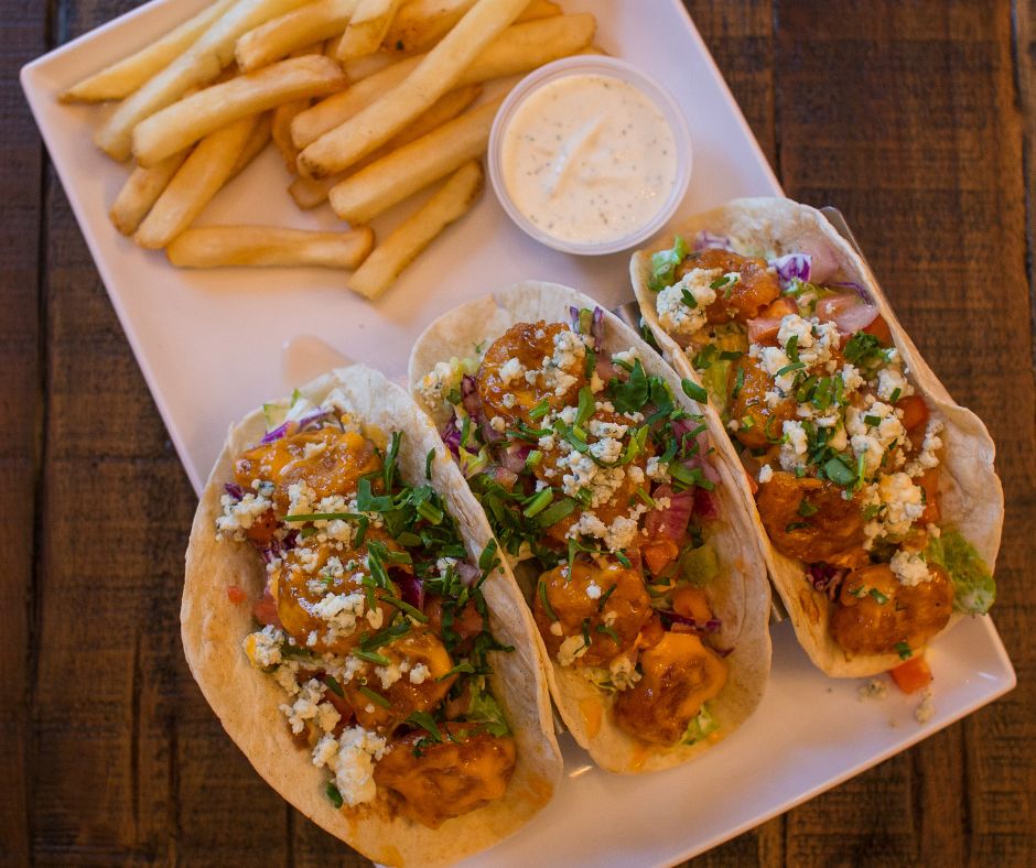 Order Wharf Shrimp Taco food online from Wharf Casual Seafood Dothan store, Dothan on bringmethat.com