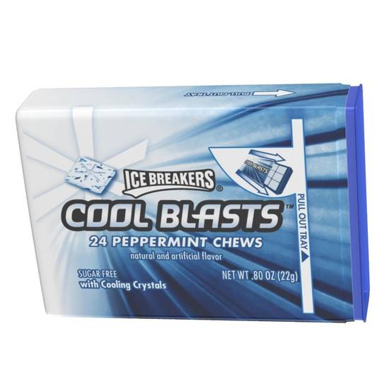 Order Ice Breakers Cool Blasts 24 Peppermint Chews food online from Deerings Market store, Traverse City on bringmethat.com