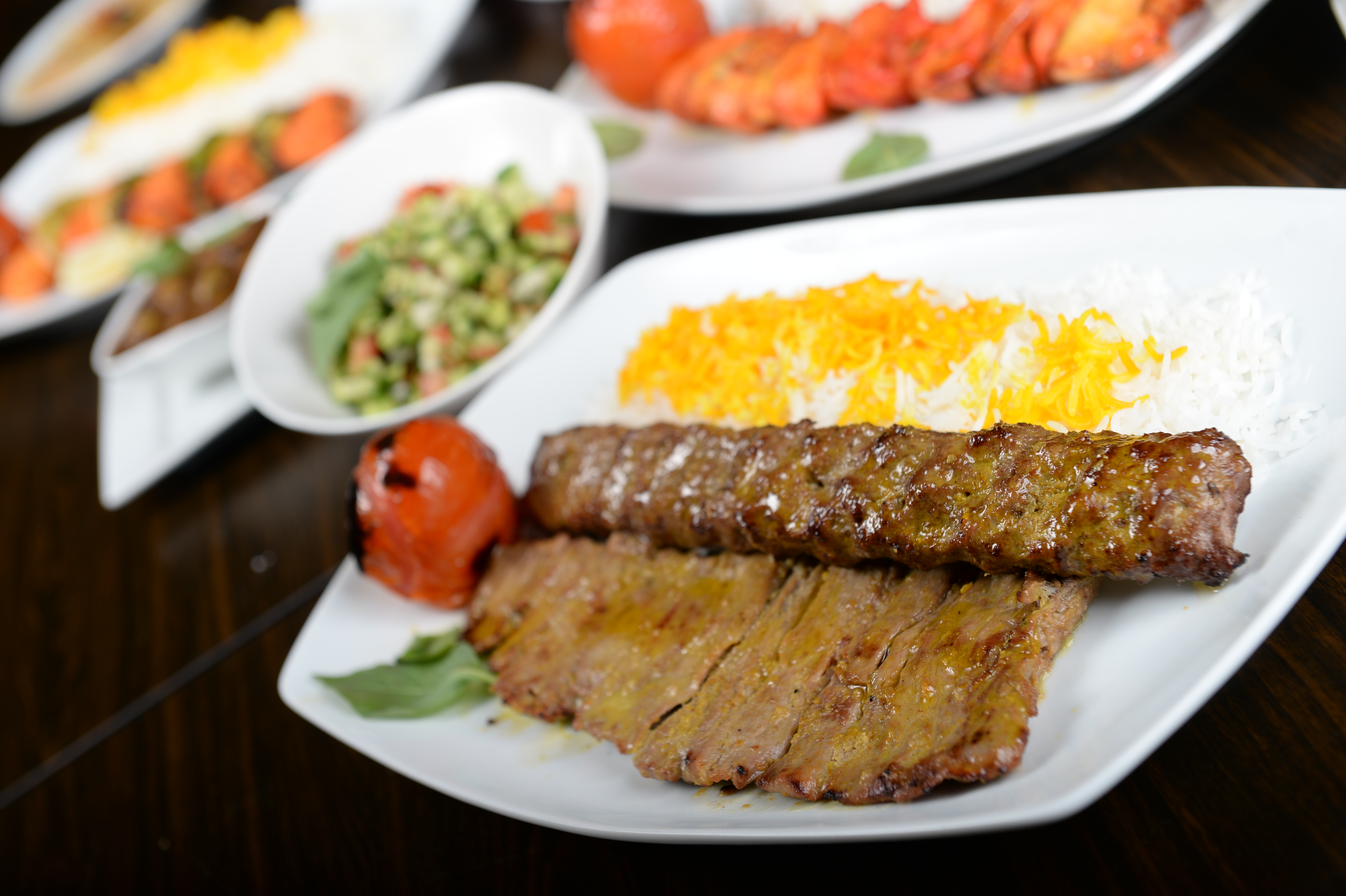 Order Beef Combination Plate food online from Basil Mediterranean store, Costa Mesa on bringmethat.com