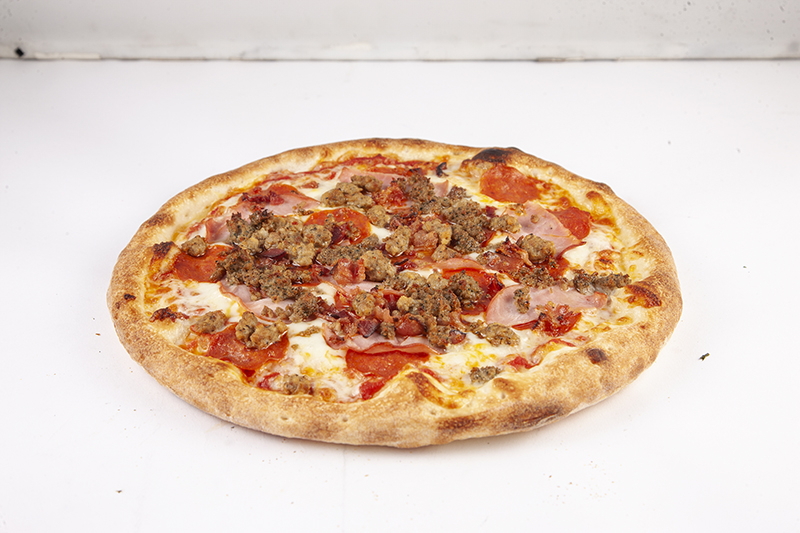 Order Meat Lovers Pizza food online from Napolies Pizza Kitchen store, Van Nuys on bringmethat.com