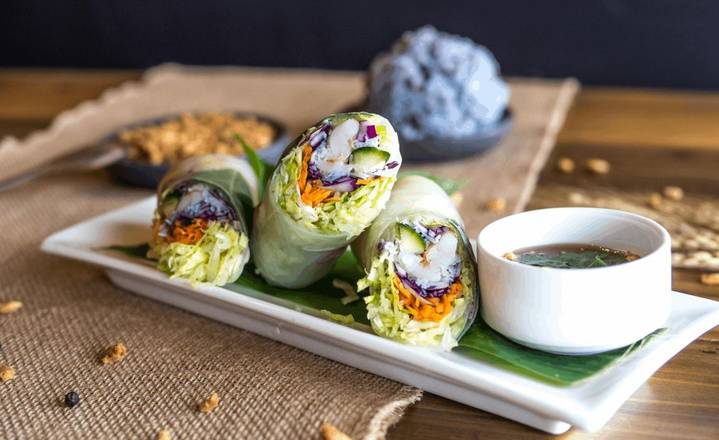 Order Vegetable Fresh Basil Rolls food online from Coconut Cafe store, Newton Centre on bringmethat.com
