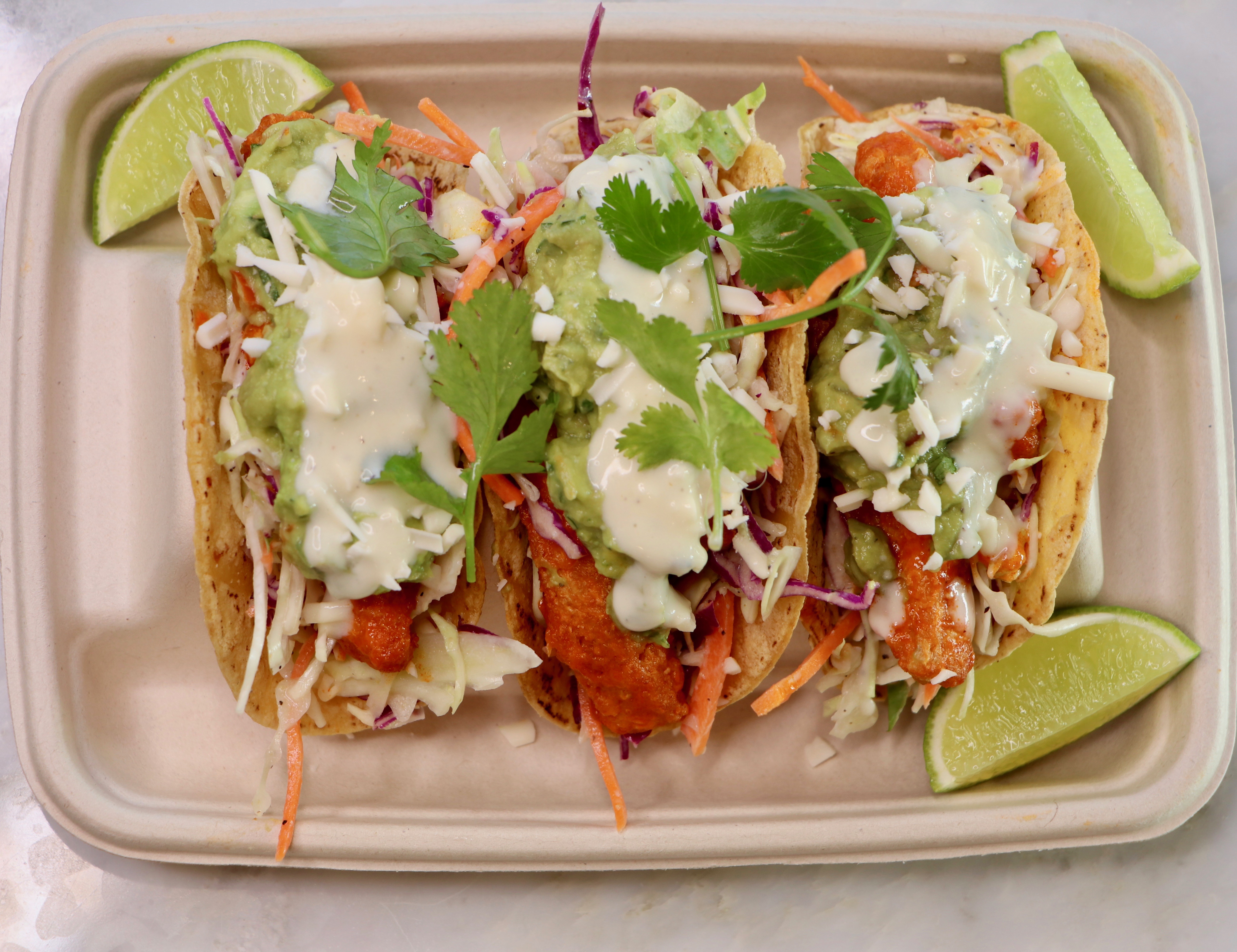 Order Buffalo "Chicken" Tacos food online from Greenology store, New Canaan on bringmethat.com