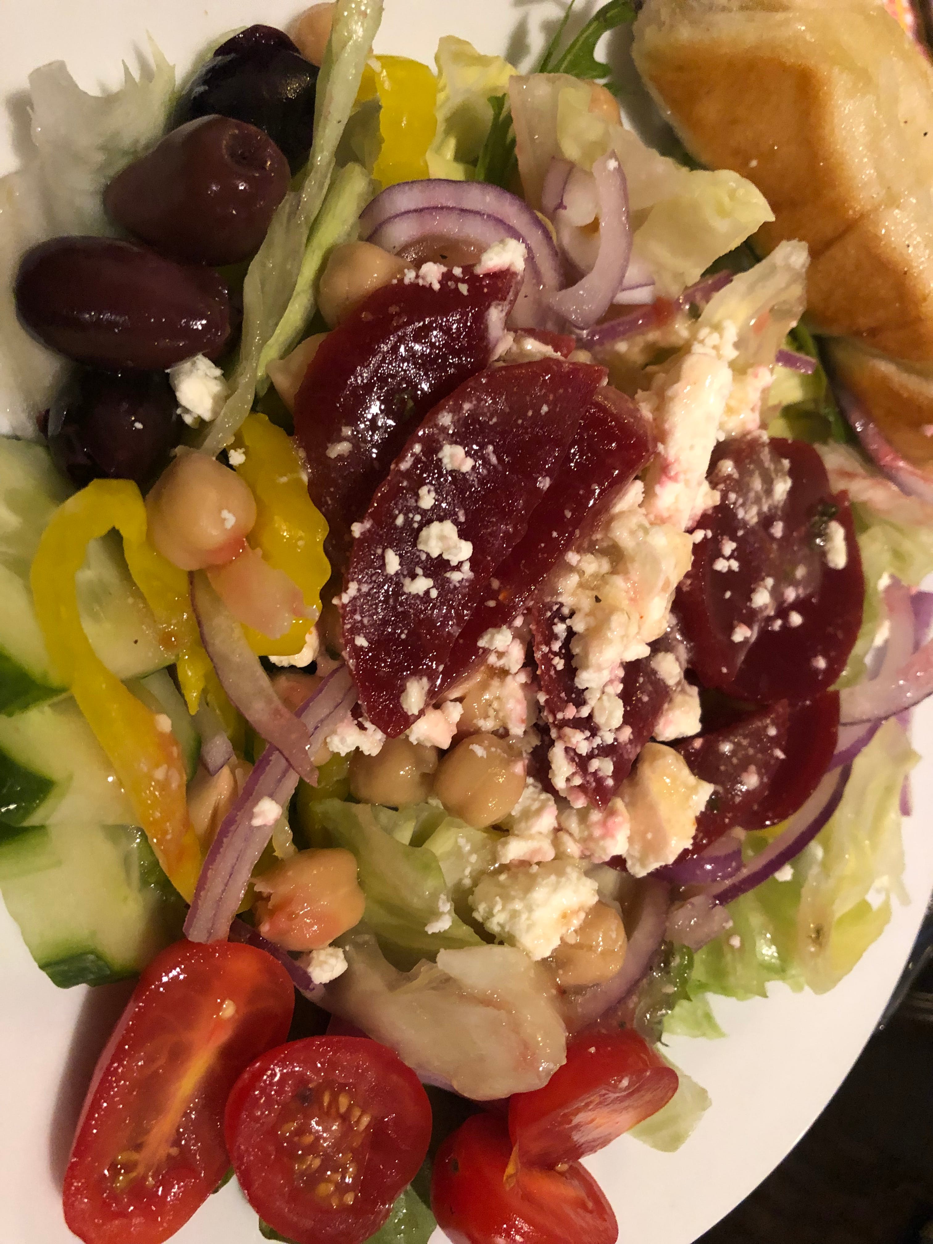 Order Greek Salad - Small food online from Pizza Mia store, Grand Blanc on bringmethat.com
