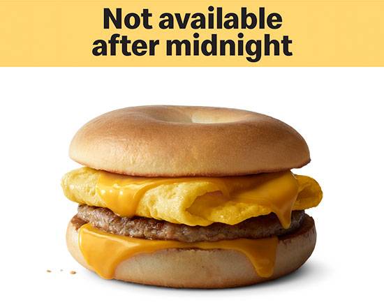 Order Sausage Egg Cheese Bagel food online from Mcdonald's® store, PITTSBURGH on bringmethat.com