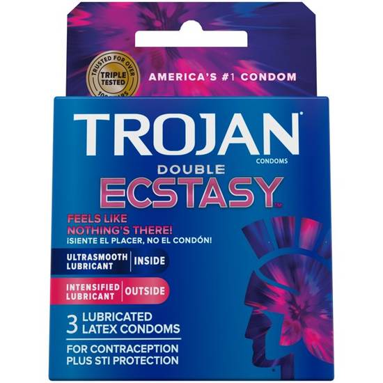 Order Troja Double Ecstas  Latex Condoms-3 Count food online from Exxon Food Mart store, Port Huron on bringmethat.com
