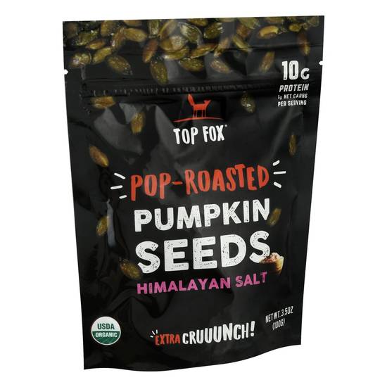 Order Top Fox Pop Roasted Pumpkin Seeds Himalayan Salt (3.5 oz) food online from Rite Aid store, Yamhill County on bringmethat.com