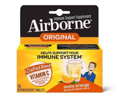 Order Airborne Original - Orange - 10 Tablets  food online from East Cooper Family Pharmacy store, Mt Pleasant on bringmethat.com