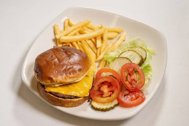 Order Hamburger w/Fries food online from Red Devil Italian Restaurant store, Phoenix on bringmethat.com