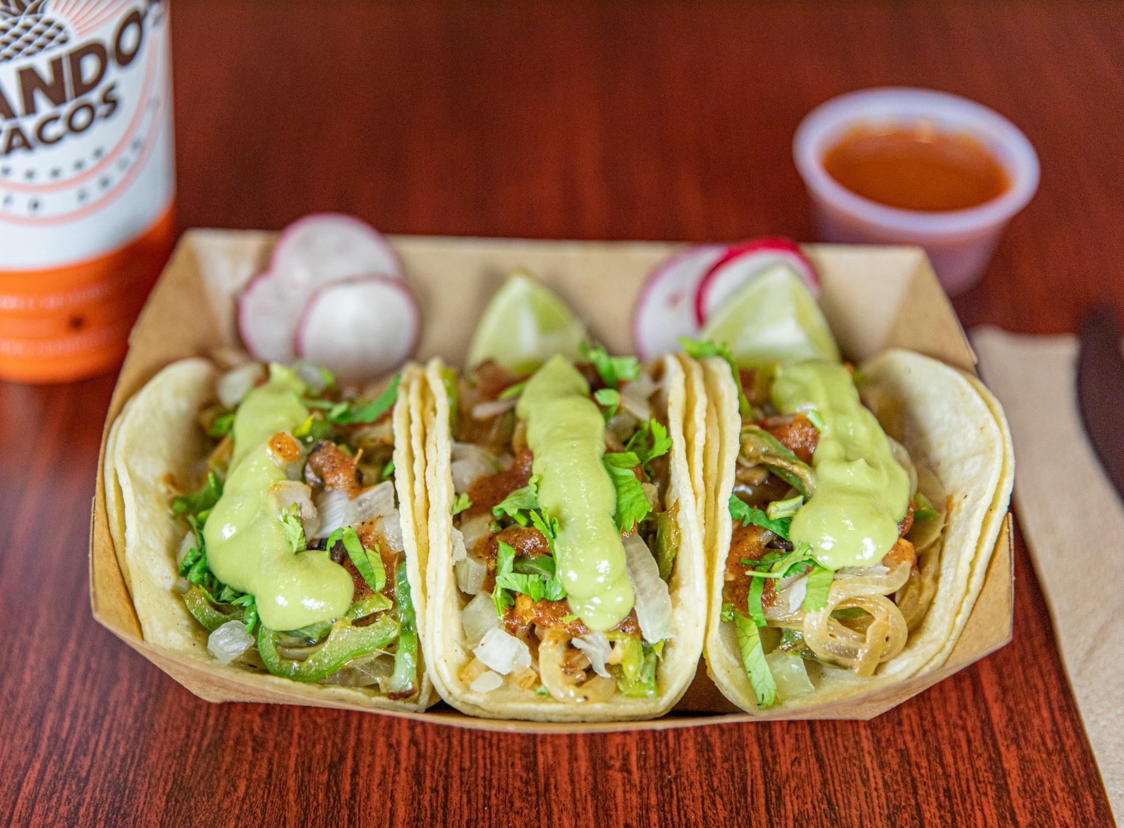 Order Veggie Taco food online from Chando Tacos store, Roseville on bringmethat.com