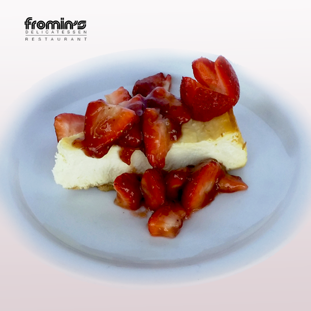 Order Strawberry Cheesecake food online from Fromins store, Santa Monica on bringmethat.com