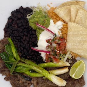 Order Carne Asada Platter food online from El Caballo Wraps store, Alameda on bringmethat.com