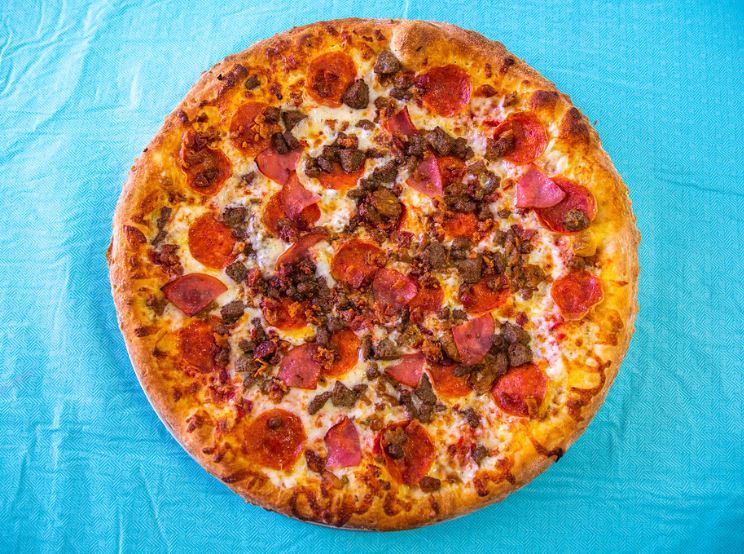 Order Meat Lovers Pizza food online from Jackpot Pizza store, Spring on bringmethat.com