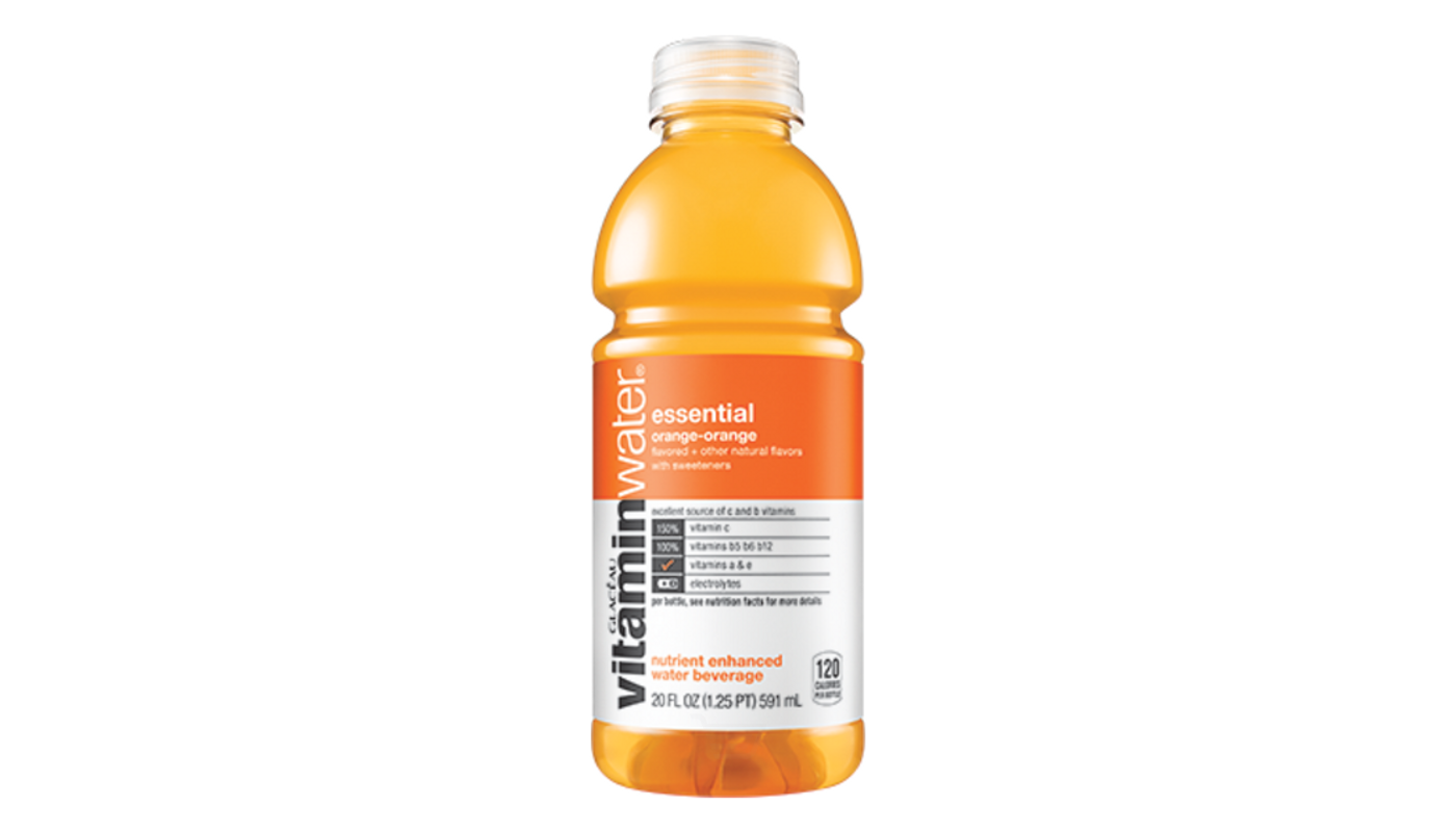 Order Glaceau Vitamin Water Nutrient Enhanced Water Beverage Essential - Orange-Orange 20 oz Bottle food online from Orcutt Liquor & Deli store, Orcutt on bringmethat.com